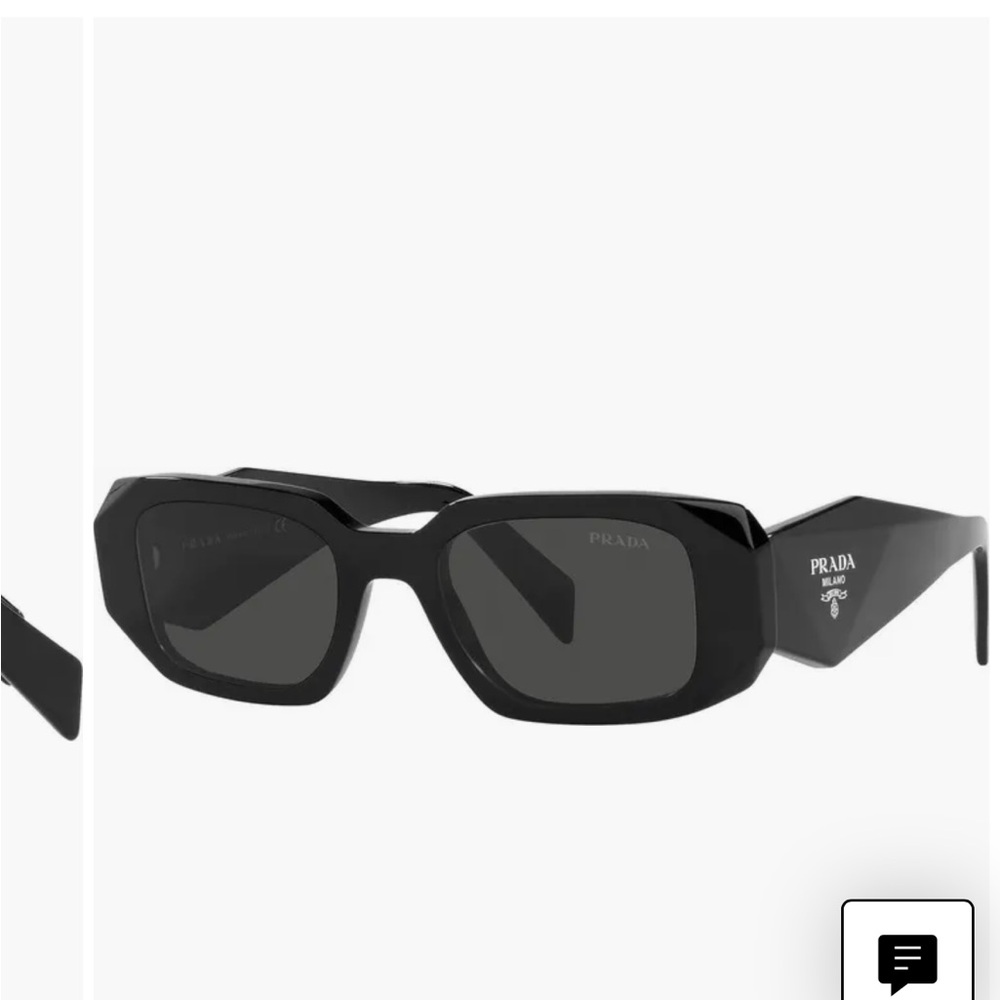 Prada Black Rectangular Sunglasses